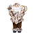 Boneco Papai Noel 30cm Casaco de Pele Calça Feltro Marrom Luxo Decoracao de Natal Premium - Imagem 2
