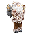 Boneco Papai Noel 60cm Casaco de Pele Calça Feltro Marrom Luxo Decoracao de Natal Premium - Imagem 3
