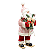 Boneco Papai Noel 46cm Esqui Ursos Casaco Listrado Luxo Decoracao de Natal Premium - Imagem 3