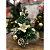 Mini Arvore Natal Pinheiro Decorada Laços Bico Papagaio Champanhe 31cm Enfeite Natalino Decoração Premium - Imagem 2