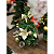 Mini Arvore Natal Pinheiro Decorada Laços Bico Papagaio Champanhe 31cm Enfeite Natalino Decoração Premium - Imagem 3