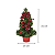 Mini Arvore Natal Pinheiro Decorada Laço Xadrez 31cm Enfeite Natalino Decoração Premium - Imagem 2