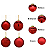 Conjunto 37 Bolas Para Arvore Natal Vermelho Brilhante Fosco Relevo Enfeite Natalino Premium - Imagem 2