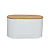 Porta Mantimentos Pão Bread Retangular Aço Galvanizado Tampa Bambu 33,5x18cm Organização Cozinha Premium - Imagem 8
