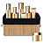 Caixa Cesto Organizador Bambu Natural Tecido Linho Preto e Corda 36x26x18cm Retangular Organização Casa - Imagem 1