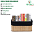 Conjunto 4 Caixa Cesto Retangular Bambu com Tecido Linho Preto 24 28 32 37cm Casa Premium - Imagem 4