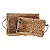 Conjunto 2 Cesto Fibra Seagrass Natural Alça em Couro Organização Decoracao Mesa Servir - Imagem 2