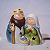 Sagrada Família Ceramica Iluminada 15cm Presepio Imagem Bateria Decoracao Natalina Enfeite de Natal - Imagem 2