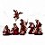Presepio de Natal 9 Figuras Resina Seda Verde Vermelho Decoracao Natalina Premium - Imagem 1