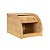 Porta Pão em Bambu Com Tampa Retrátil Organizador 27x20cm Natural Cozinha - Imagem 1