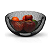 Fruteira de Mesa Aramada Metal 29x14cm Preta Redonda Decorativa Moderna Cozinha - Imagem 1