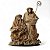 Sagrada Família Linho e Juta Dourada Resina Presepio de Natal Decoracao Natalina Premium - Imagem 1