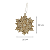 Kit 10 Flores Enfeite Para Arvore Natal Dourado Glitter 12cm Decoração Natalina Premium - Imagem 4