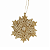 Kit 6 Flores Enfeite Para Arvore Natal Dourado Glitter 12cm Decoração Natalina Premium - Imagem 3