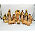 Presepio de Natal 10 Peças Poliresina Efeito Madeira Entalhada 23cm Decoracao Natalina Premium - Imagem 2