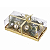 Conjunto 2 Candelabros Natalinos Prata Prateado Vela Castiçal Decoracao de Natal Premium - Imagem 3