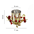 Conjunto 2 Porta Vela Candelabro Natalino Dourado Castiçal Decoracao Natal Enfeite - Imagem 5