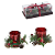 Conjunto 2 Porta Vela Candelabro Natalino Vermelho Castiçal Decoracao Natal Enfeite Premium - Imagem 1