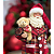 Papai Noel Pijama Xadrez Urso Resina Tecido 27cm Decoracao de Natal Enfeite Natalino Premium - Imagem 3