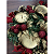 Coroa do Advento Suporte Porta Vela Pinhas Douradas Bolas Vermelhas Decoracao Natal Premium - Imagem 4