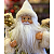 Papai Noel Boneco Enfeite de Natal 30cm Casaco Creme Ursinho Decoracao Natalina Premium - Imagem 4