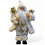 Papai Noel Boneco Enfeite de Natal 30cm Casaco Creme Ursinho Decoracao Natalina Premium - Imagem 1