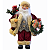 Papai Noel Boneco Enfeite de Natal 30cm Vinho Colete Tweed Guirlanda Decoracao Natalina Premium - Imagem 1