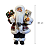 Papai Noel Boneco Enfeite de Natal 30cm Casaco Xadrez Calça Cinza Decoracao Natalina Premium - Imagem 5