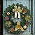 Guirlanda Decorada Bolas Douradas Pinhas Enfeite Porta Natal Decoracao Natalina Premium - Imagem 5