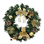 Guirlanda Decorada Bolas Douradas Pinhas Enfeite Porta Natal Decoracao Natalina Premium - Imagem 1