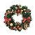 Guirlanda Decorada Laços Pinha Bolas Vermelha Dourada Enfeite de Natal Porta Decoracao Premium - Imagem 1