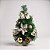 Mini Árvore de Natal Decorada Bola Pinha Laço Prata Enfeite Decoracao Natalina Premium - Imagem 1