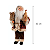 Papai Noel à Corda Musica Movimento 45cm Casaco Xadrez Presente Decoracao Luxo Premium - Imagem 6