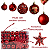 Kit 100 Bolas 3 4 e 6cm e Estrela Ponteira 18cm Natal Vermelho Para Árvore Enfeite Natalino Premium - Imagem 2