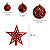 Kit 100 Bolas 3 4 e 6cm e Estrela Ponteira 18cm Natal Vermelho Para Árvore Enfeite Natalino Premium - Imagem 4