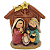 Sagrada Família 11,5cm Presepio Natal Poliresina Nascimento Jesus Estilo Ludico Decoracao Premium - Imagem 1