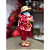 Papai Noel Boneco 27cm de Férias Turista Verão Resina Decoracao Natal Enfeite Natalino Premium - Imagem 3