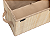 Caixa Organizadora Bambu Natural Forrada Tampa Acoplada 28x17cm Retangular Cesto Armazenamento - Imagem 3