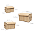 Kit 3 Caixa Organizadora Bambu Natural Forrada Tampa Cesto Armazenamento Multiuso Organização Casa - Imagem 7