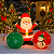 Bola Enfeite de Natal 48cm Vinil Inflável Estampas Decoracao Natalina Premium - Imagem 6