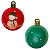 Bola Enfeite de Natal 48cm Vinil Inflável Estampas Decoracao Natalina Premium - Imagem 1