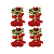 Kit 4 Mini Botas Veludo Merry Christmas Enfeite Árvore de Natal 4cm Pendurar Decoracao Natalina - Imagem 2