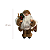 Papai Noel Esqui Casaco Pelucia Marrom Branco 23cm Decoracao Natal Premium - Imagem 3