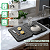 Escorredor de Louça Pedra Diatomacea Absorvente Capa Silicone 50X38cm Cinza Escuro Tapete Pia - Imagem 2