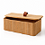 Porta Objeto Retangular Bambu Natural Com Tampa Decoracao Minimalista Organização - Imagem 1
