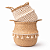 Cesta Seagrass Boho 25x25cm Palha Natural Multiuso Decoracao - Imagem 1