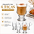 Jogo 6 Taça Capuccino Xícara Alta Caneca 145ml Ø 6,5x9cm Vidro Transparente Elegante - Imagem 2