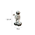 Escultura Decorativa Astronauta 13cm Resina Miniatura Boneco Enfeite Geek Espaço - Imagem 8