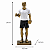 Escultura Decorativa Resina Fitness Wellness Mulher Homem Dourado Estatueta - Imagem 9