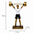 Escultura Decorativa Resina Fitness Wellness Mulher Homem Dourado Estatueta - Imagem 8
